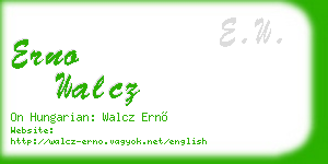erno walcz business card
