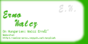 erno walcz business card
